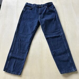Rustler Jeans Mens 36x30 Dark Wash Blue‎ Denim Regular Straight Casual 87619PW
